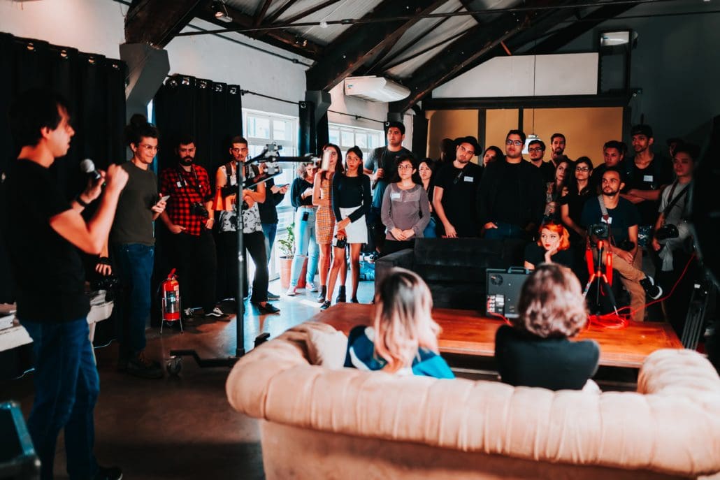 Stock picture of people having a presentation